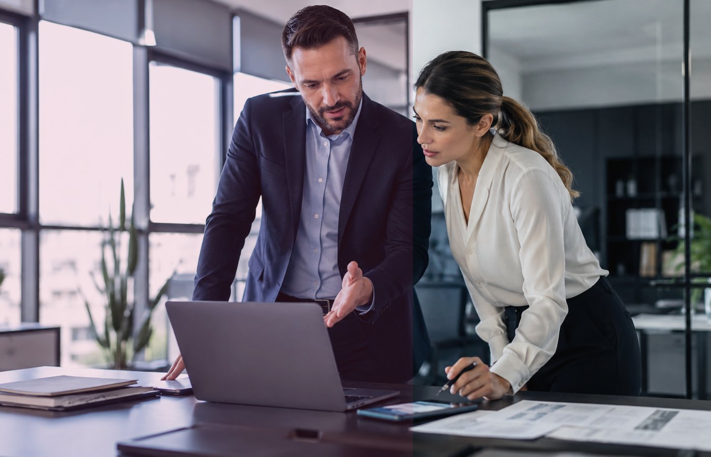 Documents et ordinateur en contexte professionnel